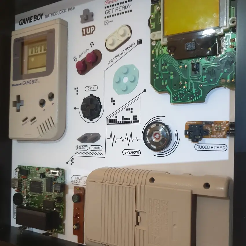 Framed Art: Deconstructed Nintendo Game Boy DMG - Image 2