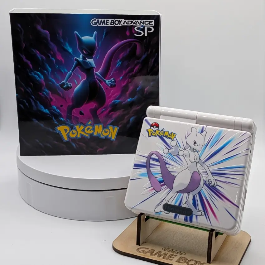Nintendo GBA SP - Mewtwo Pokémon Edition (IPS M2)